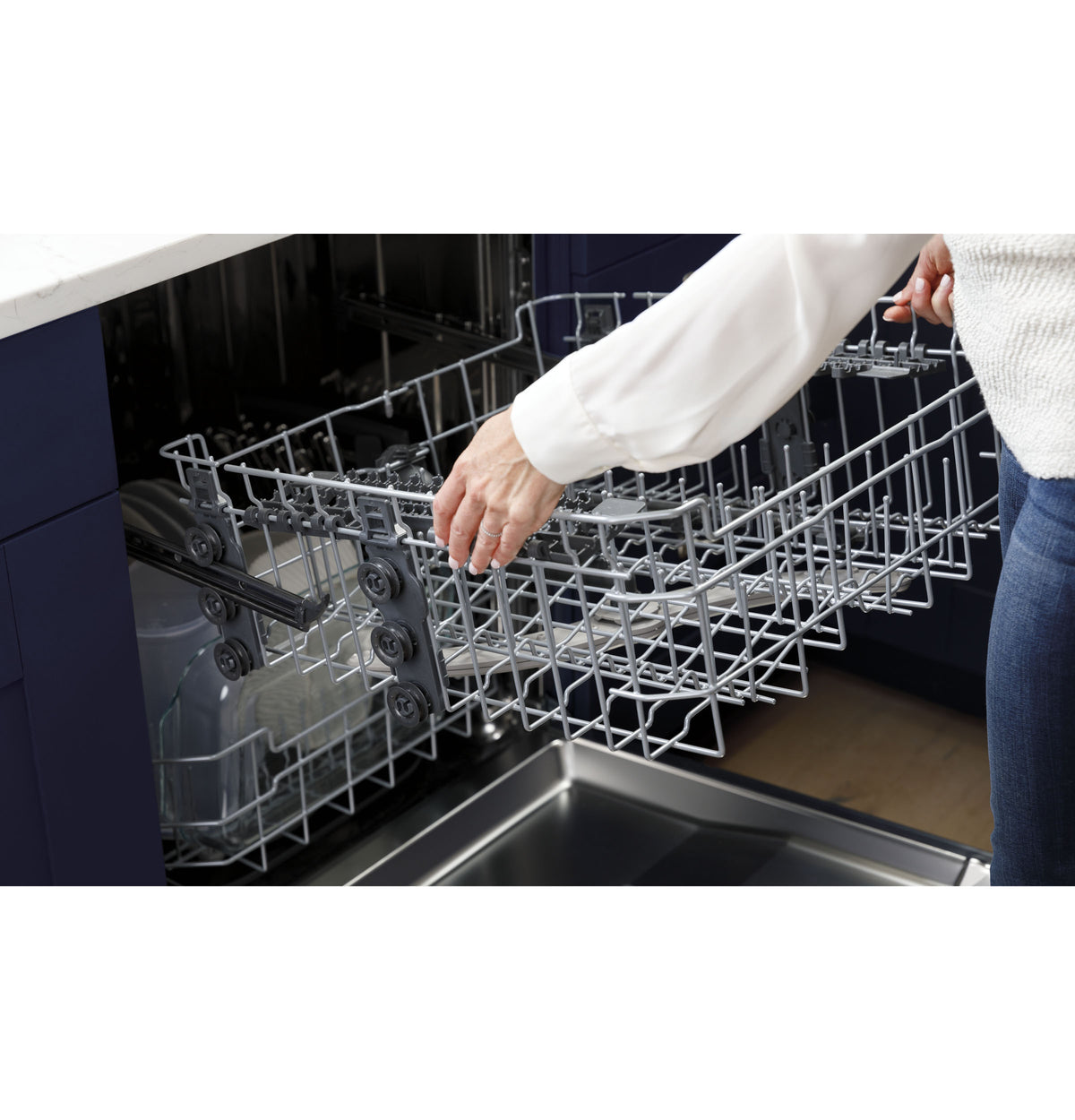 GE Profile™ ENERGY STAR® Fingerprint Resistant Top Control Stainless  Interior Dishwasher with Microban™ Antimicrobial Protection with Sanitize  Cycle